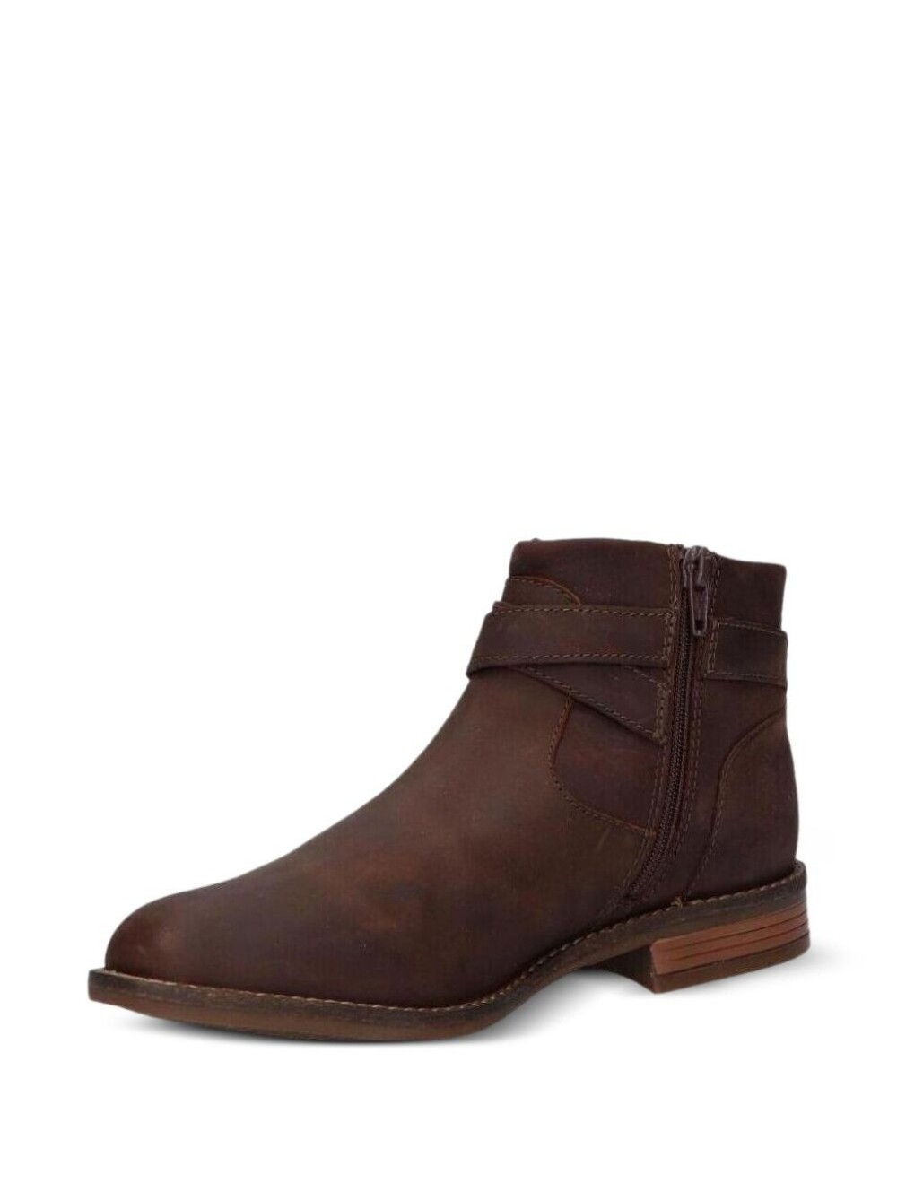 Clarks Brown Ankle Leather Boots